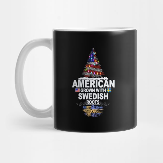 Christmas Tree  American Grown With Swedish Roots - Gift for Swedish From Sweden by Country Flags